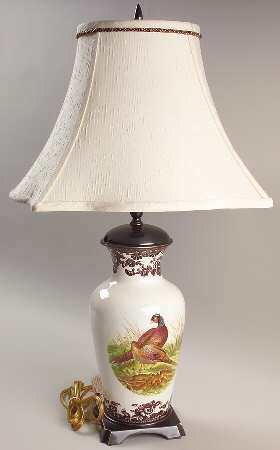 Woodland Electric Consort Vase Lamp & Shade
