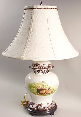 Woodland Electric Temple Jar Lamp & Shade