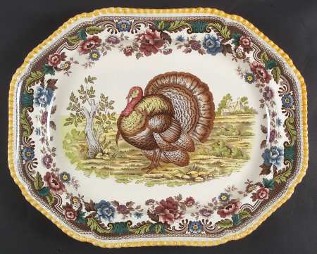 Woodland 17" Oval Turkey Platter by Spode
