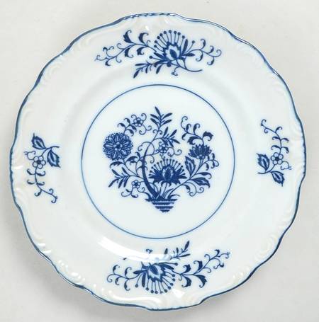 Blue Dresden Bread & Butter Plate