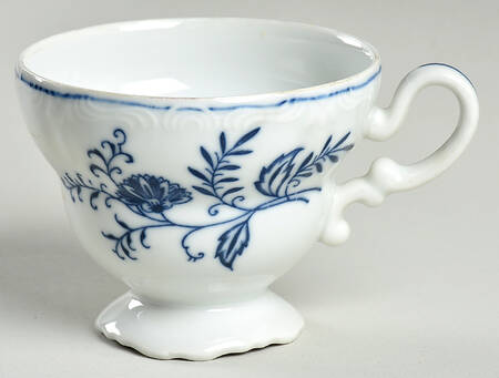 Blue Dresden Footed Cup