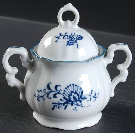 Blue Dresden Mini Sugar Bowl & Lid by Sphinx Import