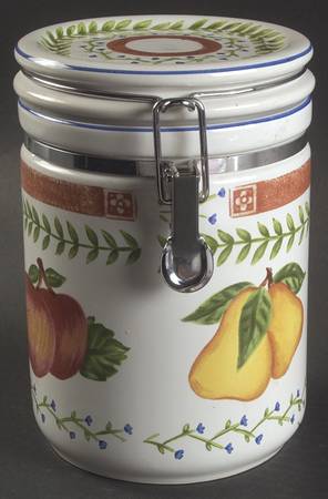 Fresh N' Fruity Medium Canister with Hinged Lid