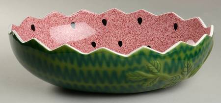 Ripe Watermelons 14" Large Oval Salad Serving Bowl