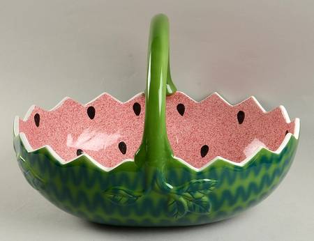 Ripe Watermelons 9" Handled Basket