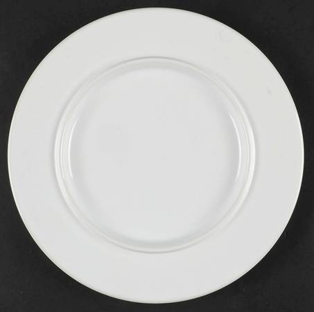 Anello White Salad Plate