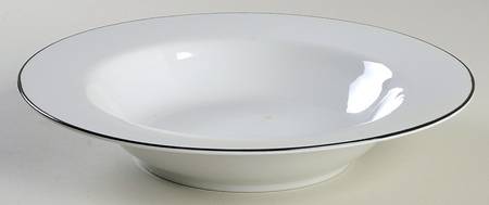 Black Line Large Rim Soup Bowl