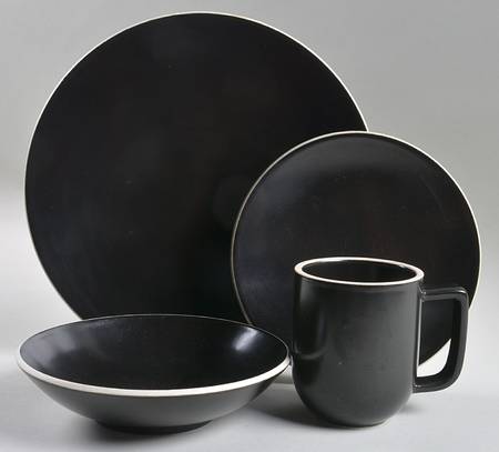 Colorstone Matte Black 4 Piece Place Setting
