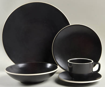 Colorstone Matte Black 5 Piece Place Setting