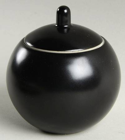 Colorstone Matte Black Sugar Bowl & Lid