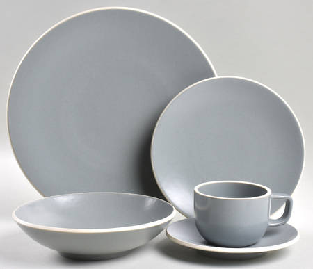 Colorstone Matte Gray 5 Piece Place Setting