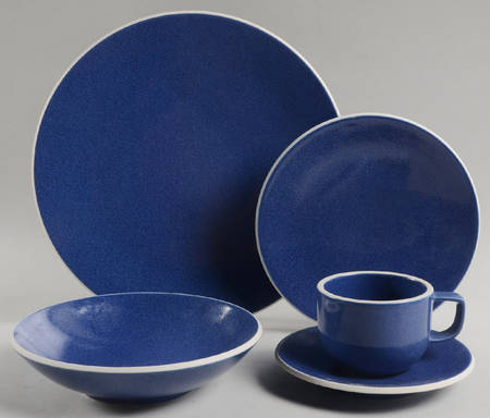 Colorstone Sapphire (Textured) 5 Piece Place Setting