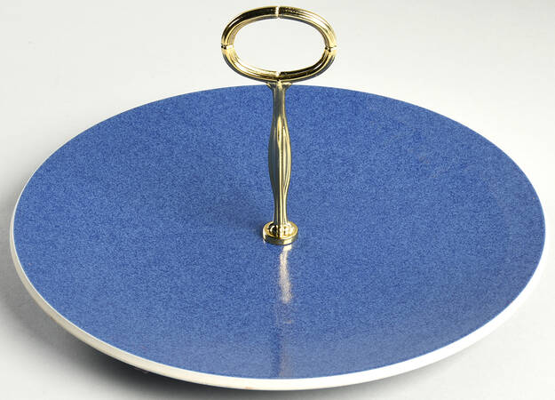 Colorstone Sapphire (Textured) Round Serving Plate with Center Handle (Dp) Hc