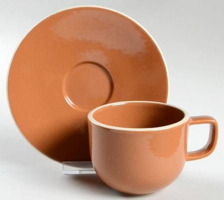 Colorstone Sienna (Textured) Flat Cup & Saucer Set
