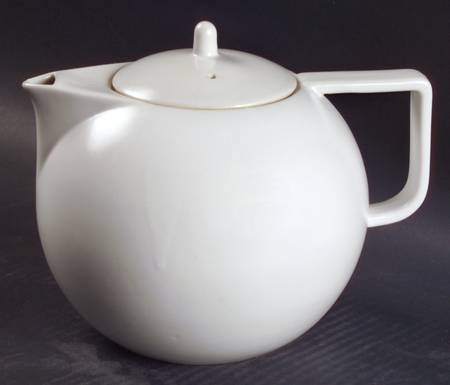 Colorstone White (Not Textured, Matte) Teapot & Lid