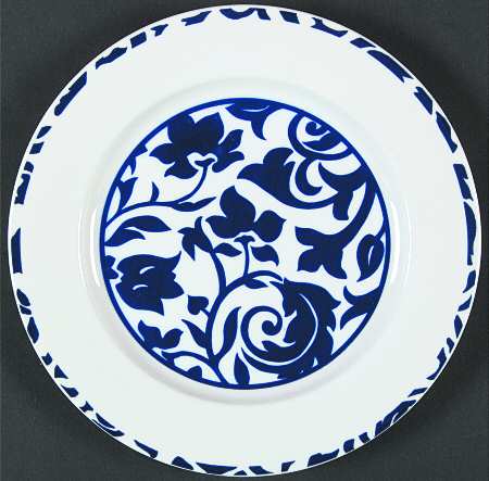 Damask Blue Salad Plate