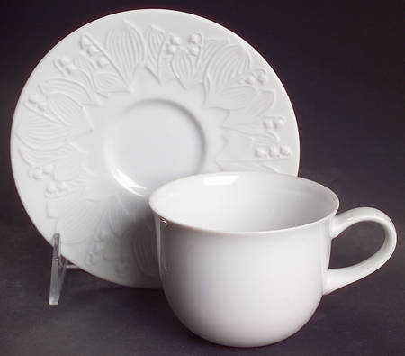 Lily of The Valley Flat Cup & Saucer Set