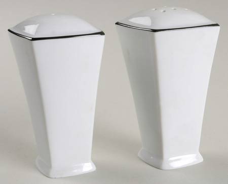 Normandie Noir (Black Trim) Salt & Pepper Set