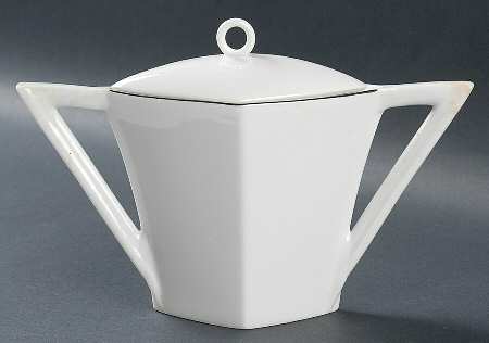 Normandie Noir (Black Trim) Sugar Bowl & Lid