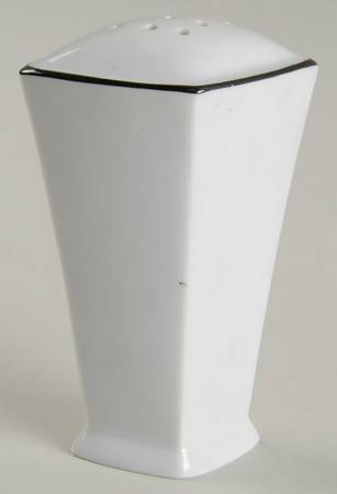 Normandie Noir (Black Trim) Pepper Shaker