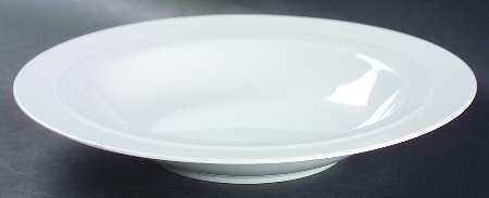 Orbit White Frost Large Rim Soup Bowl