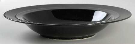 Orbit Black Large Rim Soup Bowl