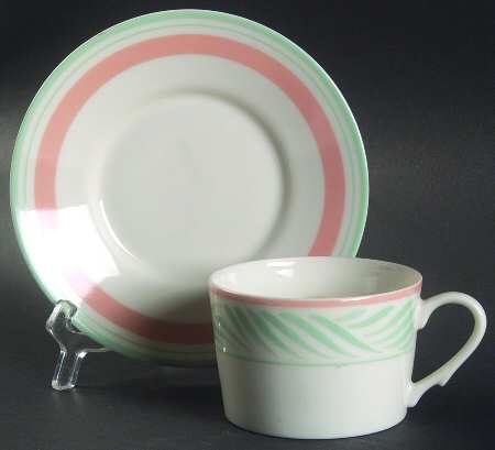 Palm Beach Flat Cup & Saucer Set
