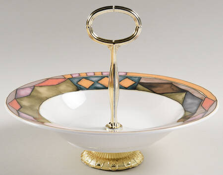 Palazzo 6"-7" Handled Footed Nut Dish HC