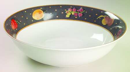 Ravenna Charcoal 9" Round Vegetable Bowl