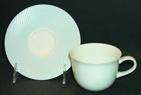 Regency Blue Flat Cup & Saucer Set