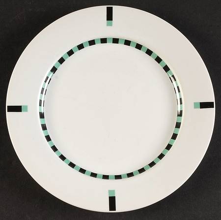 Register (Green & Black) Salad Plate