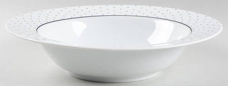 Swiss Dots Black 10" Round Vegetable Bowl