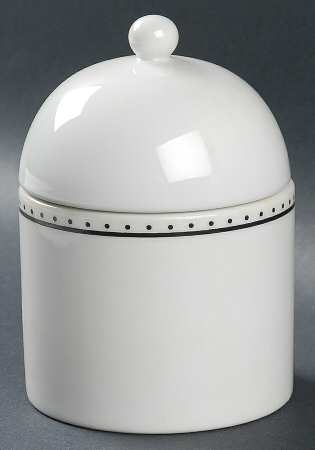 Swiss Dots Black Sugar Bowl & Lid