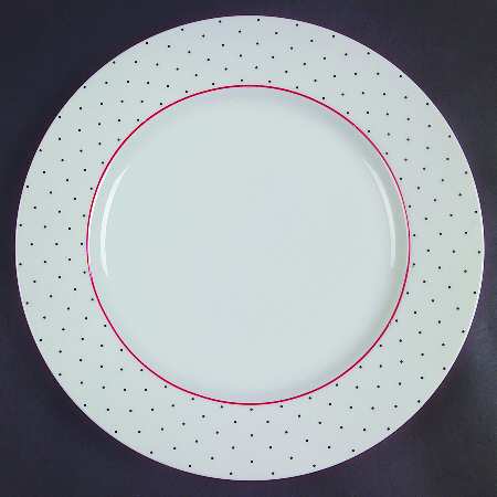 Swiss Dots Red 12" Chop Plate (Round Platter)