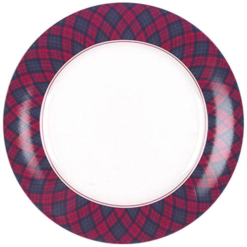 Tartan Plaid Red Salad Plate