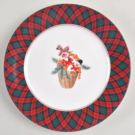 Tartan Plaid Red Classic Accent Salad Plate
