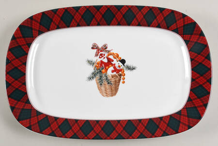 Tartan Plaid Red 12" Rectangular Tray