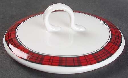 Tartan Plaid Red Lid for Sugar Bowl