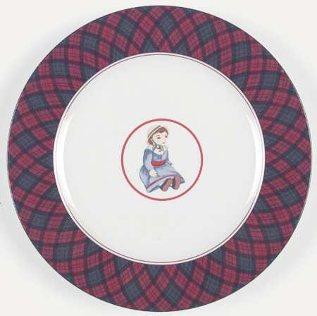 Tartan Plaid Red Toy Accent Salad Plate