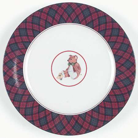 Tartan Plaid Red Toy Accent Salad Plate