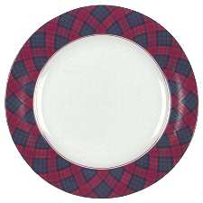 Tartan Plaid Red Bread & Butter Plate