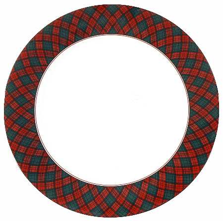 Tartan Plaid Red 12" Chop Plate (Round Platter)