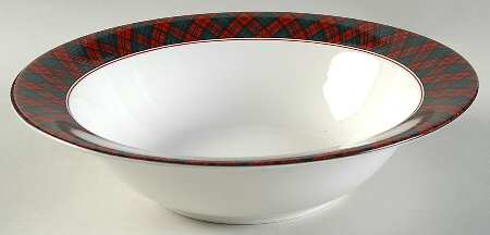 Tartan Plaid Red 9" Round Vegetable Bowl
