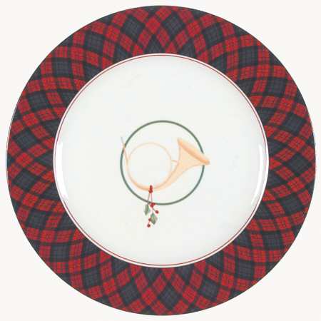 Tartan Plaid Red Traditions Accent Salad Plate