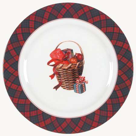 Tartan Plaid Red Classic Accent Salad Plate