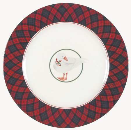 Tartan Plaid Red Traditions Accent Salad Plate