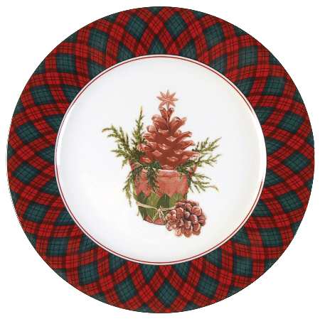 Tartan Plaid Red Classic Accent Salad Plate