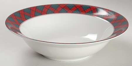 Tartan Plaid Red Coupe Cereal Bowl