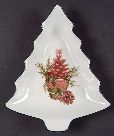 Tartan Plaid Red Small Tree Shaped Dish