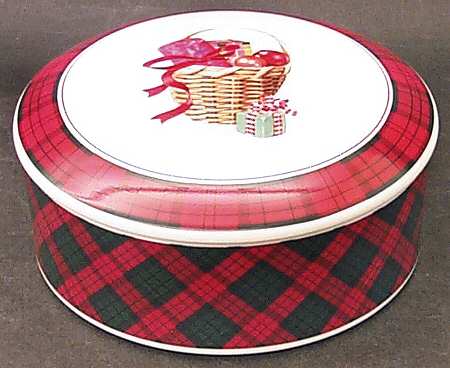 Tartan Plaid Red 4" Round Box & Lid